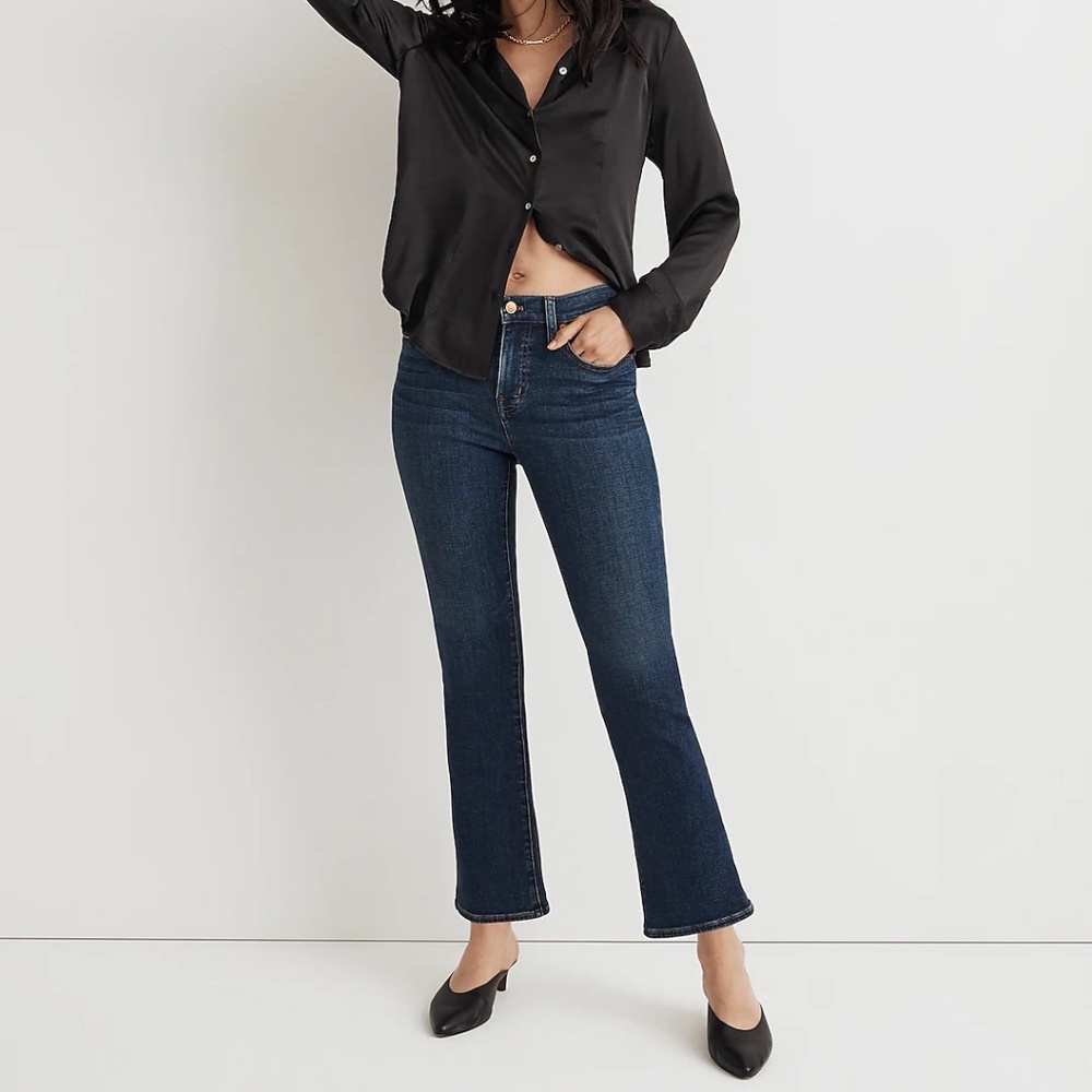 Madewell mid-rise kick out crop jeans size 24